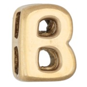 B - Poussoir lettre 7x5 mm pour cordon 1.6mm - B - Acier inoxydable 304 Doré x1 Poussoir lettre 7x5 mm pour cordon 1.6mm - B - Acier inoxydable 304 Doré x1