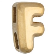 F - Poussoir lettre 7x5 mm pour cordon 1.6mm - F - Acier inoxydable 304 Doré x1 Poussoir lettre 7x5 mm pour cordon 1.6mm - F - Acier inoxydable 304 Doré x1