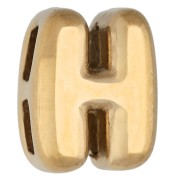 Poussoir lettre 7x5.5 mm pour cordon 1.6mm - H - Acier inoxydable 304 Doré