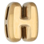 Poussoir lettre 7x5.5 mm pour cordon 1.6mm - H - Acier inoxydable 304 Doré