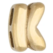 Poussoir lettre 7x5 mm pour cordon 1.6mm - K - Acier inoxydable 304 Doré x1