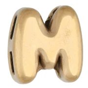Poussoir lettre 8x7 mm pour cordon 1 mm - M - Acier inoxydable 304 Doré x1
