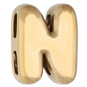 N - Poussoir lettre 8x6 mm pour cordon 1.6mm - N - Acier inoxydable 304 Doré x1 Poussoir lettre 8x6 mm pour cordon 1.6mm - N - Acier inoxydable 304 Doré x1