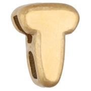 T - Poussoir lettre 7x5 mm pour cordon 1.6mm - T - Acier inoxydable 304 Doré x1 Poussoir lettre 7x5 mm pour cordon 1.6mm - T - Acier inoxydable 304 Doré x1