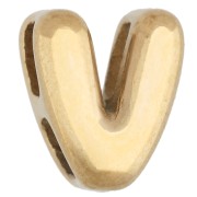 V - Poussoir lettre 7.5x6 mm pour cordon 1.6mm - V - Acier inoxydable 304 Doré Poussoir lettre 7.5x6 mm pour cordon 1.6mm - V - Acier inoxydable 304 Doré