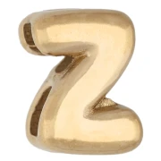 Poussoir lettre 7x5 mm pour cordon 1.6mm - Z - Acier inoxydable 304 Doré x1