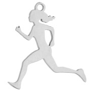 Breloque coureuse 15x14 mm pour bijou running - Acier inoxydable 316 x1