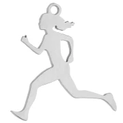 Breloque coureuse 15x14 mm pour bijou running - Acier inoxydable 316 x1