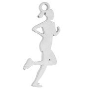 Breloque coureuse 14.75x5.5 mm pour bijou running - Acier inoxydable 316 x1