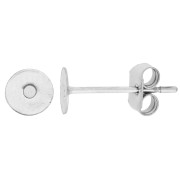 Clou d'oreilles disque 5 mm - Acier inoxydable 303L x2