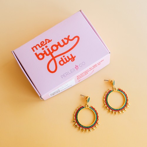 Mes bijoux DIY - Kit boucles d'oreilles soleil avec perles Miyuki