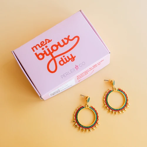Mes bijoux DIY - Kit boucles d'oreilles soleil avec perles Miyuki
