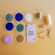 Mes bijoux DIY - Kit bracelet Miyuki au metier à tisser avec perles bugles -Bleu