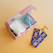 Mes bijoux DIY - Kit bracelet Miyuki au metier à tisser avec perles bugles -Bleu
