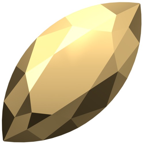 Navette Swarovski 4210 10x5 mm - Crystal Aurum x1