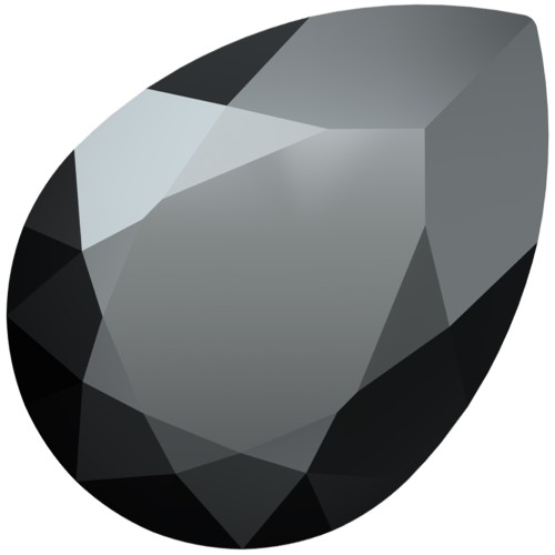 Cabochon Swarovski 4320 6x4 mm - Jet Hematite x1