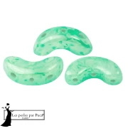 Perles en verre Arcos® par Puca® 5x10 mm - Mishmash Green x10g