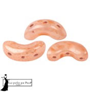 Perles en verre Arcos® par Puca® 5x10 mm - Mishmash Peach x10g