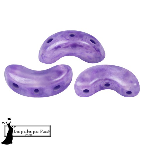 Perles en verre Arcos® par Puca® 5x10 mm - Mishmash Violet x10g