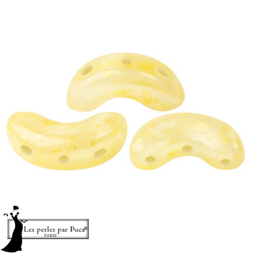 Perles en verre Arcos® par Puca® 5x10 mm - Mishmash Yellow x10g