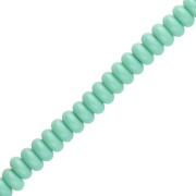Vert Turquoise - Perles rondelles - Heishi en verre 6x3 mm - Vert turquoise x38cm Perles rondelles - Heishi en verre 6x3 mm - Vert turquoise x38cm