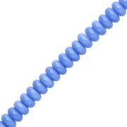 Perles rondelles - Heishi en verre 6x3 mm - Bleu x38cm