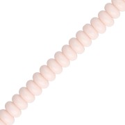 Perles rondelles - Heishi en verre 6x3 mm - Nude x38cm