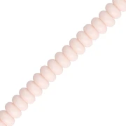 Perles rondelles - Heishi en verre 6x3 mm - Nude x38cm