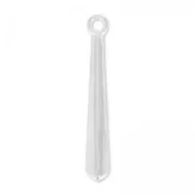 Pendentifs gouttes 29 mm  Placage Argent fin vieilli x2