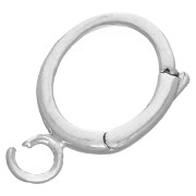 Fermoir mousqueton ovale 13x8 mm - Argent 925 x1