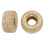 Perle rondelle diamantée - Disque plat - 5x3 mm - Gold filled (or laminé) x1