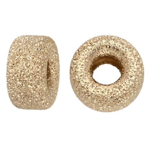 Perle rondelle diamantée - Disque plat - 5x3 mm - Gold filled (or laminé) x1