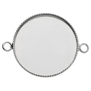 Intercalaire serti pour cabochon fond plat 20 mm - Argenté x1