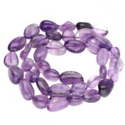 Perles nuggets 8 - 11 mm en pierre gemme - Amethyste x38cm