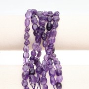 Perles nuggets 8 - 11 mm en pierre gemme - Amethyste x38cm