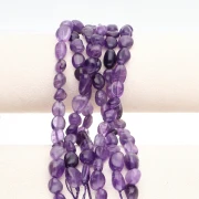 Perles nuggets 8 - 11 mm en pierre gemme - Amethyste x38cm