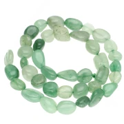 Perles nuggets 8 - 11 mm en pierre gemme - Aventurine x39cm