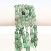 Perles nuggets 8 - 11 mm en pierre gemme - Aventurine x39cm