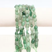 Perles nuggets 8 - 11 mm en pierre gemme - Aventurine x39cm