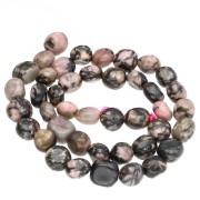 Rhodonite - Perles nuggets 9 - 11 mm en pierre gemme - Rhodonite x39cm Perles nuggets 9 - 11 mm en pierre gemme - Rhodonite x39cm