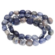 Sodalite - Perles nuggets 9 - 11 mm en pierre gemme - Sodalite x39cm Perles nuggets 9 - 11 mm en pierre gemme - Sodalite x39cm