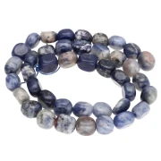 Perles nuggets 9 - 11 mm en pierre gemme - Sodalite x39cm