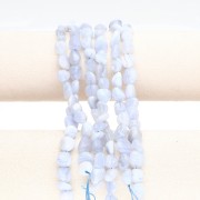 Perles nuggets 8 - 12 mm en pierre gemme - Blue lace agate x40cm