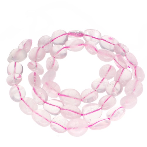 Perles nuggets 8 - 11 mm en pierre gemme - Quartz rose x40cm