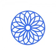 Intercalaire teinté laser cut rosace 24 mm Bleu Dur x1|raw }}