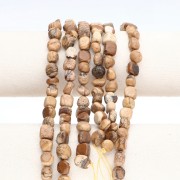 Perles nuggets 9 - 11 mm en pierre gemme - Jaspe paysage x39cm