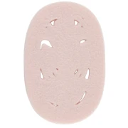 Emporte-pièce ovale 30x18 mm - motif fleur - en polymère biodégradable - Beige x1
