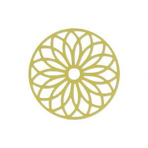Intercalaire teinté laser cut rosace 24 mm Light Olivine x1