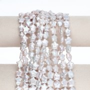 Perle d'eau douce étoile irrégulière 13x12 mm - Blanc x1
