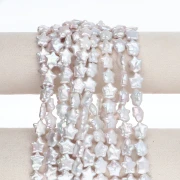Perle d'eau douce étoile irrégulière 13x12 mm - Blanc x1